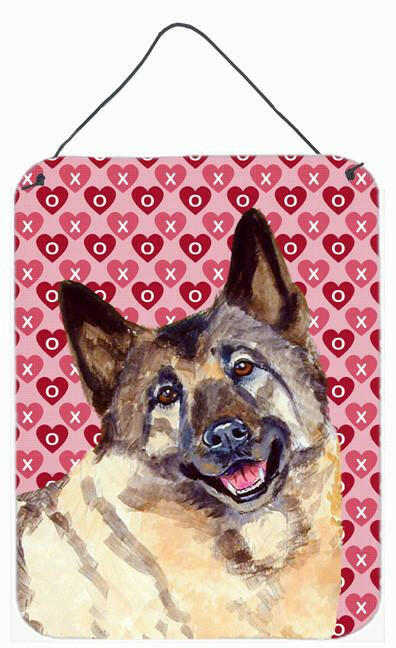 Norwegian Elkhound Hearts Love and Valentine's Day Wall or Door Hanging Prints by Caroline's Treasures