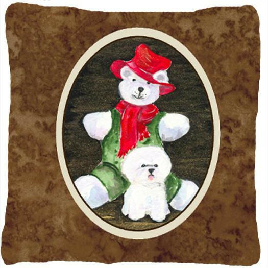 Bichon Frise Decorative   Canvas Fabric Pillow by Caroline's Treasures