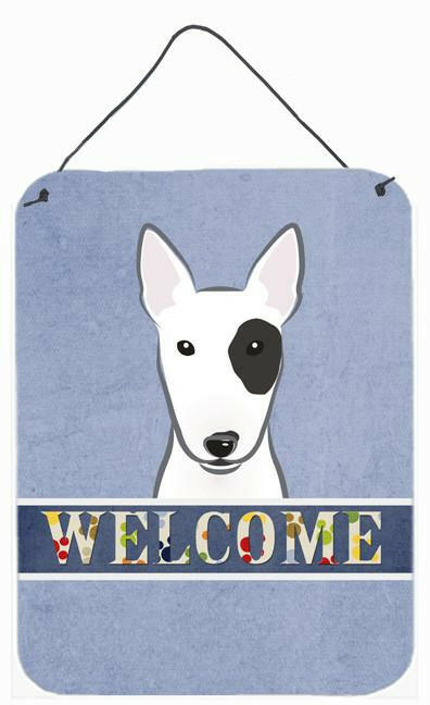 Bull Terrier Welcome Wall or Door Hanging Prints BB1395DS1216 by Caroline's Treasures