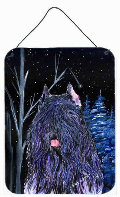 Starry Night Bouvier des Flandres Aluminium Metal Wall or Door Hanging Prints by Caroline&#39;s Treasures