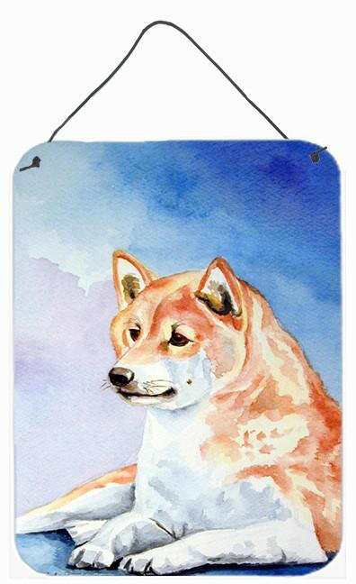 Red and White Shiba Inu Aluminium Metal Wall or Door Hanging Prints by Caroline&#39;s Treasures