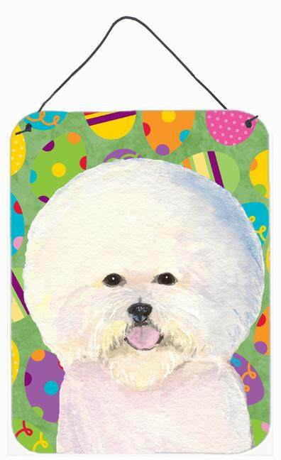 Bichon Frise Easter Eggtravaganza Aluminium Metal Wall or Door Hanging Prints by Caroline&#39;s Treasures