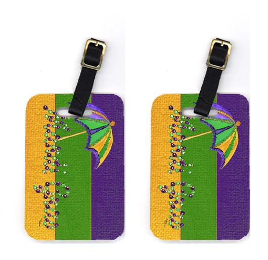 Pair of 2 Mardi Gras Luggage Tags by Caroline's Treasures