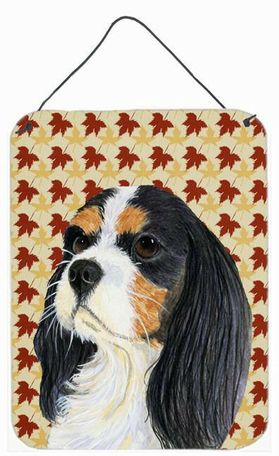 Cavalier Spaniel Fall Leaves Portrait Wall or Door Hanging Prints by Caroline&#39;s Treasures