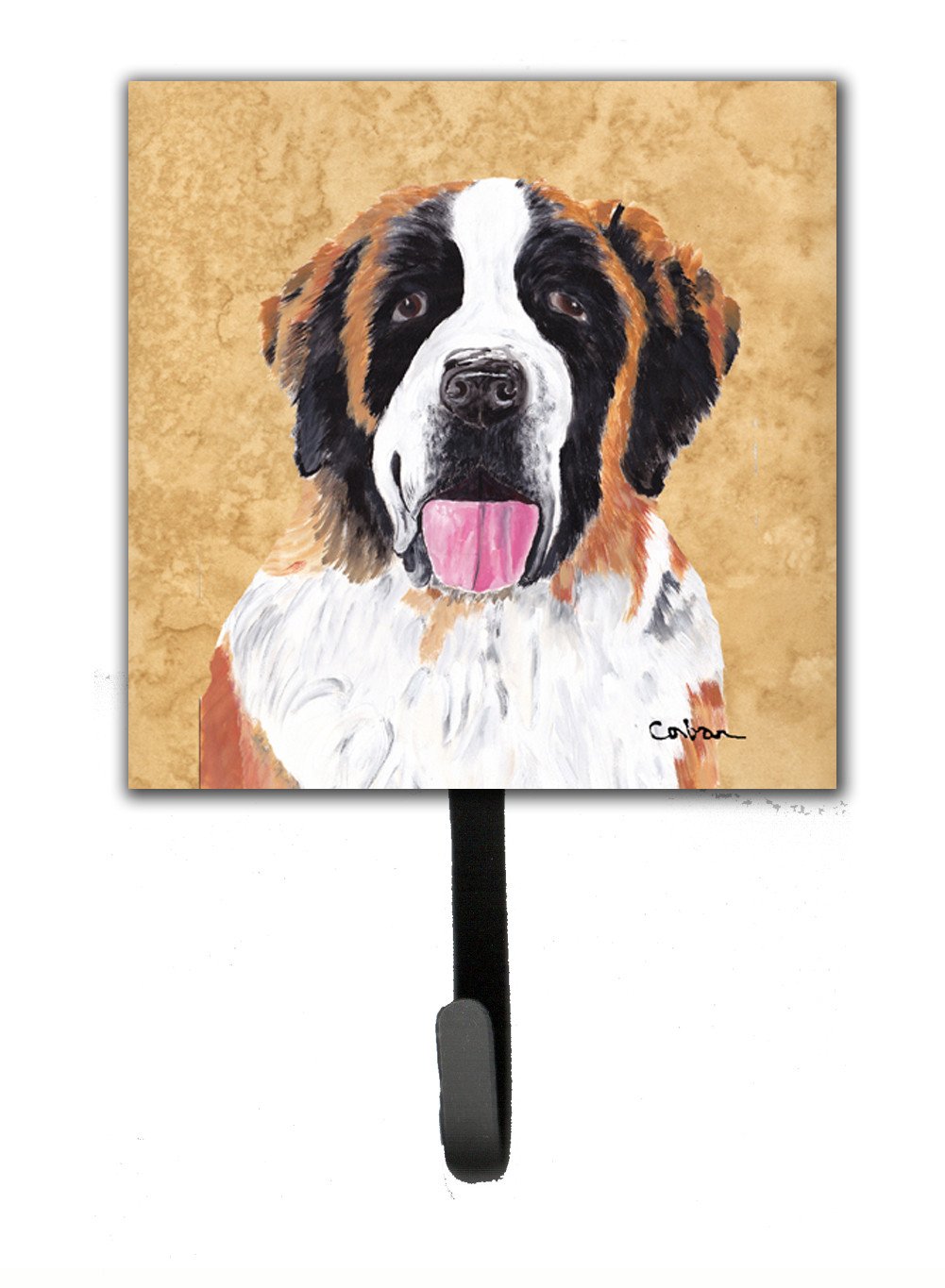 Saint Bernard Leash Holder or Key Hook by Caroline's Treasures