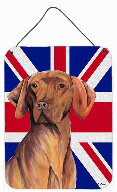 Vizsla with English Union Jack British Flag Wall or Door Hanging Prints SC9835DS1216 by Caroline&#39;s Treasures