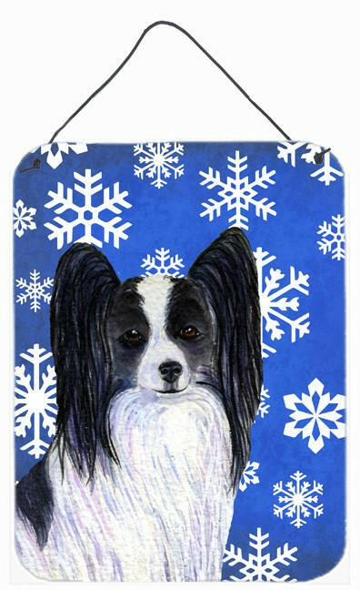 Papillon Winter Snowflakes Holiday Aluminium Metal Wall or Door Hanging Prints by Caroline's Treasures