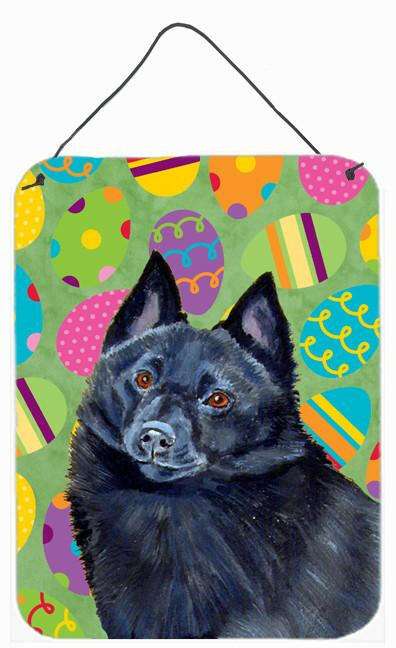 Schipperke Easter Eggtravaganza Aluminium Metal Wall or Door Hanging Prints by Caroline's Treasures