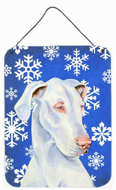 Great Dane Winter Snowflakes Holiday Wall or Door Hanging Prints by Caroline's Treasures