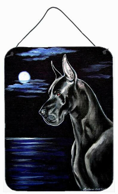 Moonlight Black Great Dane Aluminium Metal Wall or Door Hanging Prints by Caroline&#39;s Treasures