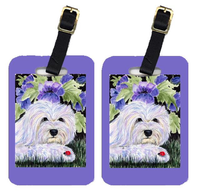 Pair of 2 Coton de Tulear Luggage Tags by Caroline's Treasures