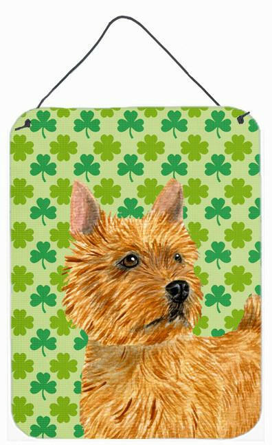 Norwich Terrier St. Patrick's Day Shamrock Portrait Wall or Door Hanging Prints by Caroline's Treasures