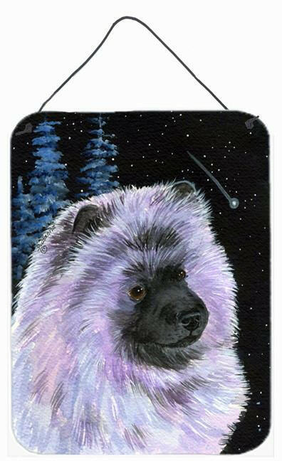 Starry Night Keeshond Aluminium Metal Wall or Door Hanging Prints by Caroline's Treasures