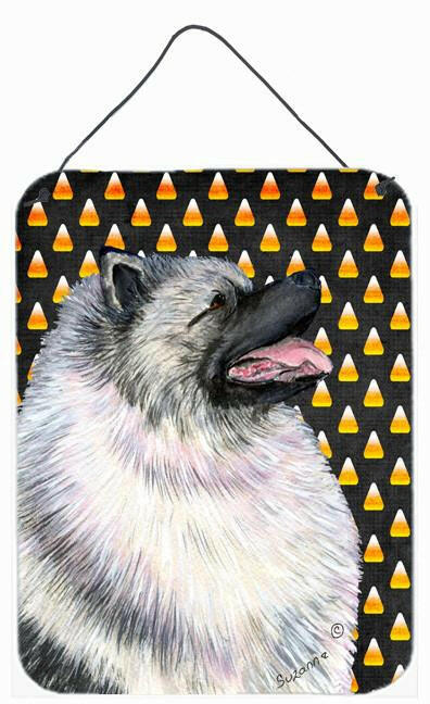 Keeshond Candy Corn Halloween Portrait Wall or Door Hanging Prints by Caroline's Treasures