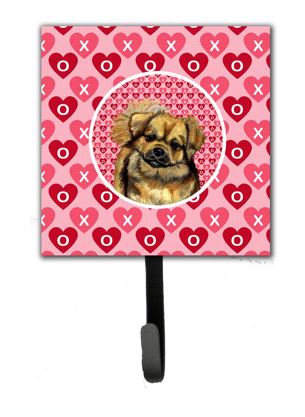 Tibetan Spaniel Valentine&#39;s Love and Hearts Leash or Key Holder by Caroline&#39;s Treasures