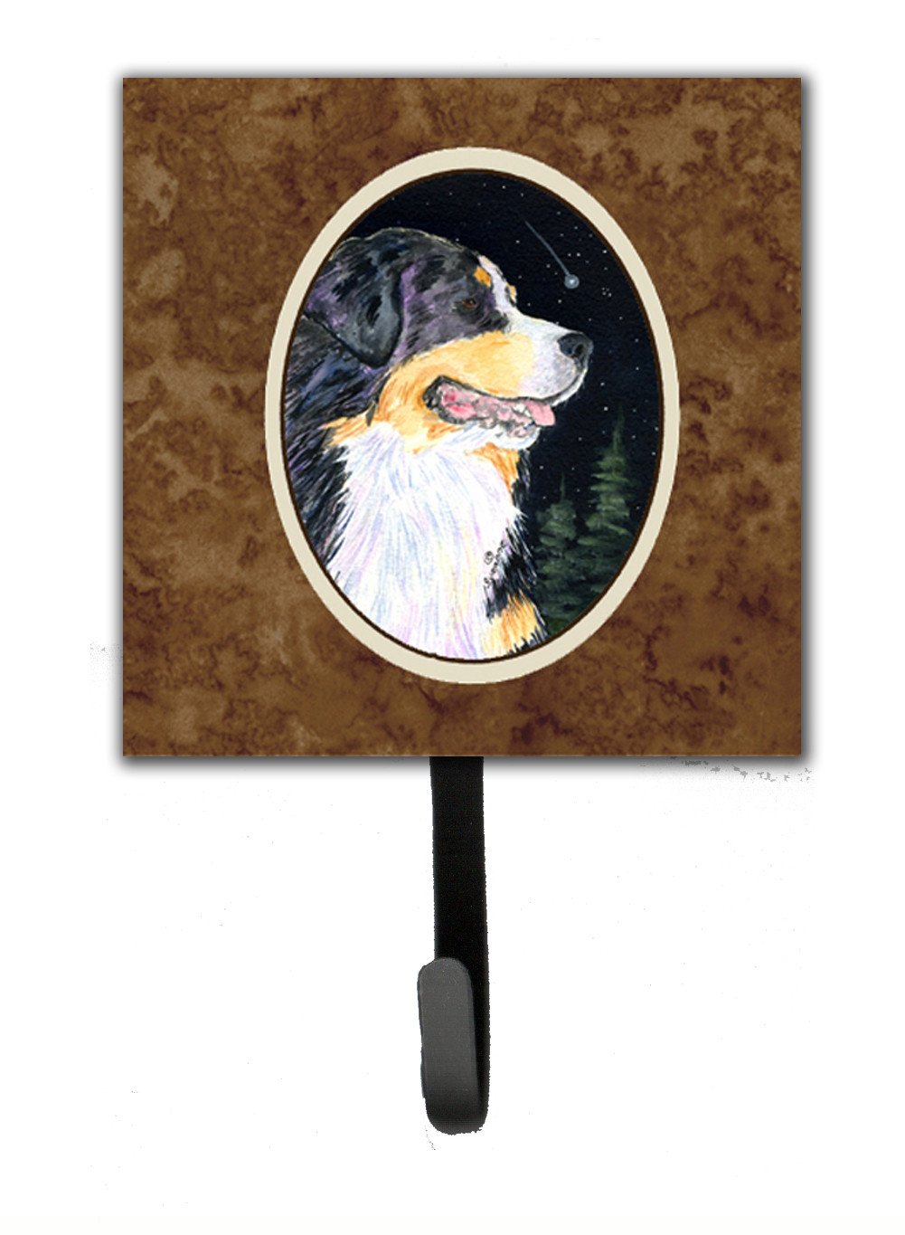 Starry Night Bernese Mountain Dog Leash Holder or Key Hook by Caroline's Treasures