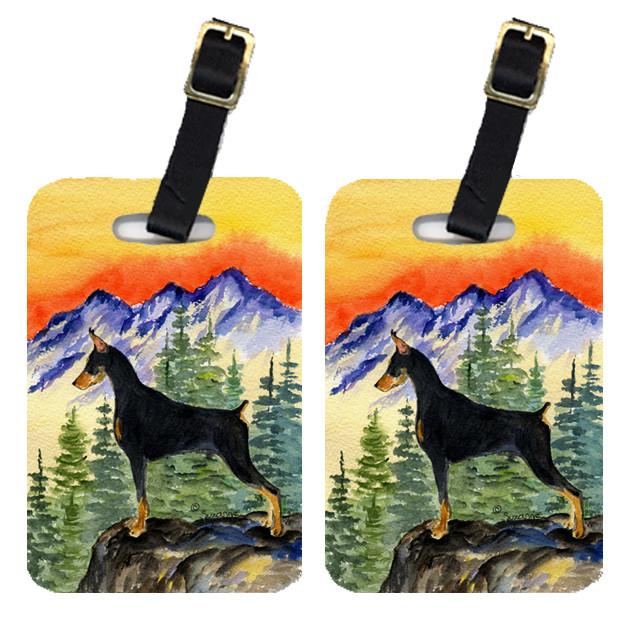 Pair of 2 Doberman Luggage Tags by Caroline's Treasures