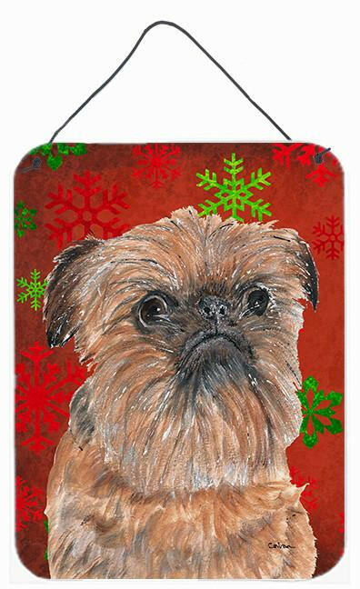 Brussels Griffon Red Snowflake Christmas Wall or Door Hanging Prints by Caroline's Treasures