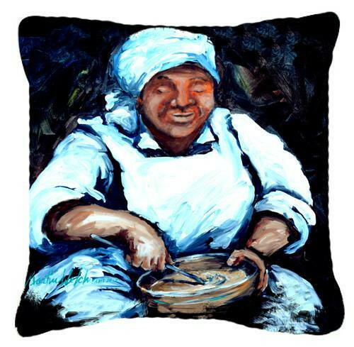 Hot Water Cornbread  Canvas Fabric Decorative Pillow MW1087PW1414 by Caroline&#39;s Treasures