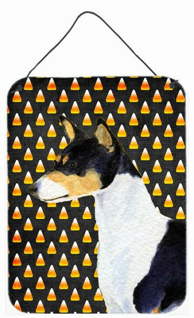 Basenji Candy Corn Halloween Portrait Wall or Door Hanging Prints by Caroline's Treasures