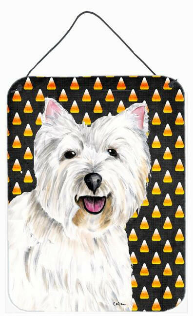 Westie Candy Corn Halloween Portrait Wall or Door Hanging Prints by Caroline's Treasures