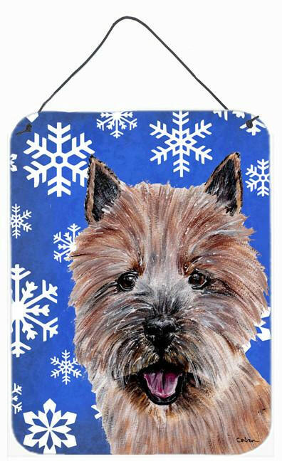 Norwich Terrier Winter Snowflakes Wall or Door Hanging Prints SC9782DS1216 by Caroline's Treasures