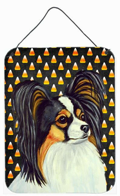 Papillon Candy Corn Halloween Portrait Wall or Door Hanging Prints by Caroline&#39;s Treasures