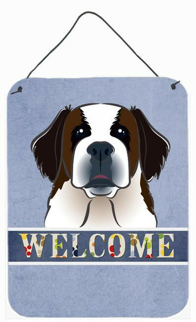 Saint Bernard Welcome Wall or Door Hanging Prints BB1432DS1216 by Caroline's Treasures