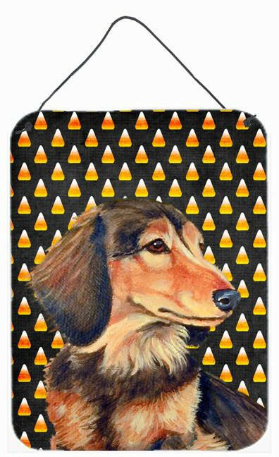 Dachshund Candy Corn Halloween Portrait Wall or Door Hanging Prints by Caroline's Treasures