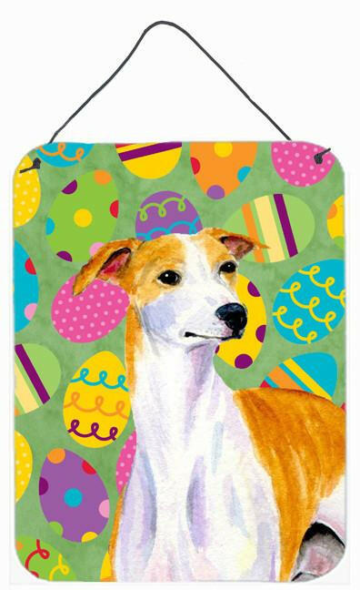 Whippet Easter Eggtravaganza Aluminium Metal Wall or Door Hanging Prints by Caroline's Treasures