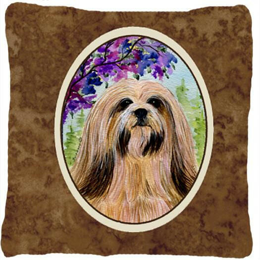 Lhasa Apso Decorative   Canvas Fabric Pillow by Caroline's Treasures