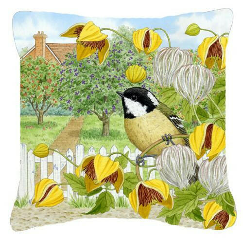 Coal Tits Yellow Flowers Canvas Decorative Pillow ASAD0702PW1414 - the-store.com