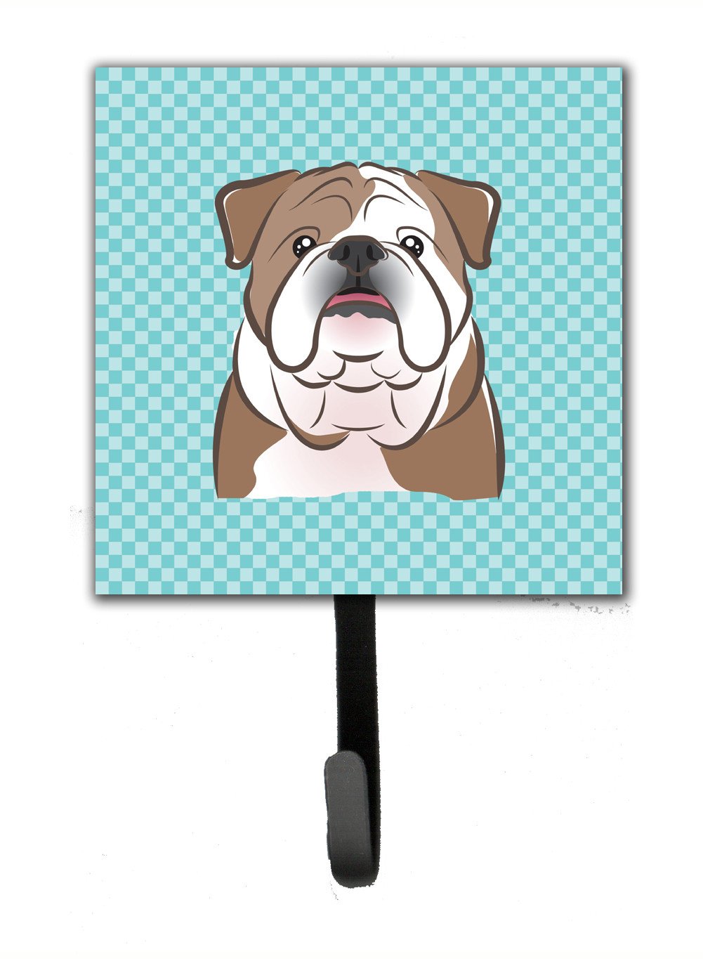 Checkerboard Blue English Bulldog  Leash or Key Holder BB1157SH4 by Caroline's Treasures