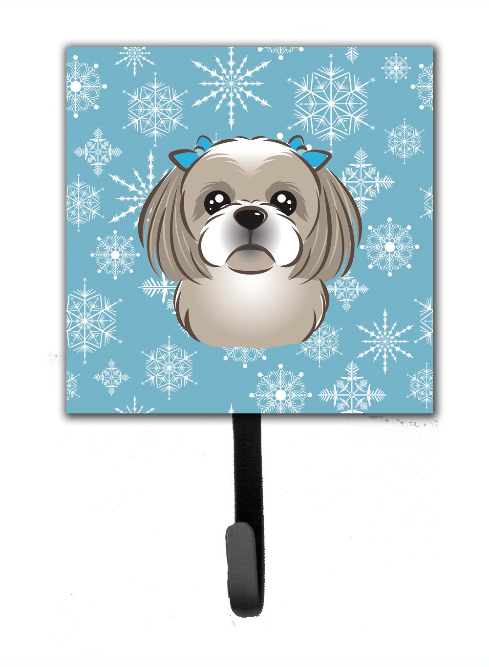 Snowflake Gray Silver Shih Tzu Leash or Key Holder BB1684SH4 by Caroline&#39;s Treasures