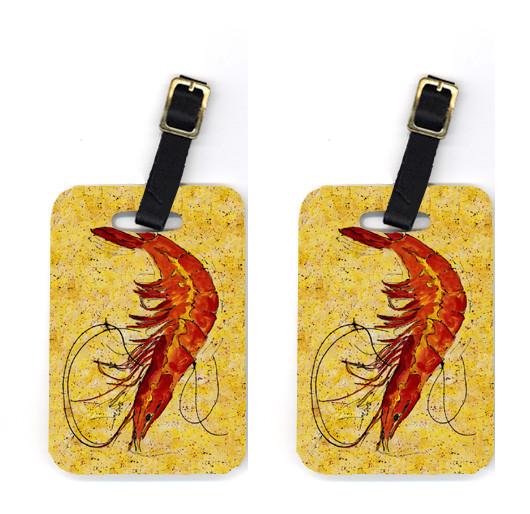 Pair of Shrimp Luggage Tags by Caroline&#39;s Treasures