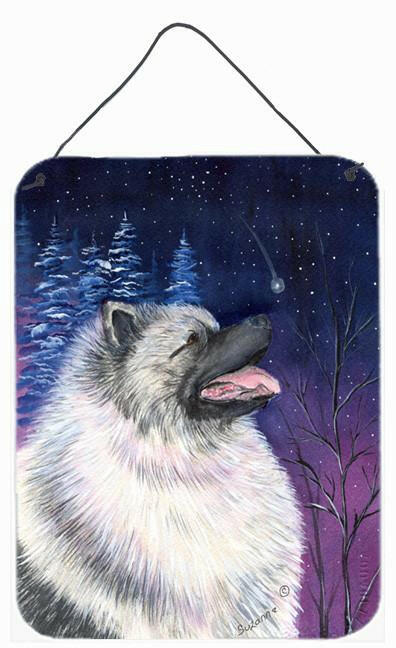 Starry Night Keeshond Aluminium Metal Wall or Door Hanging Prints by Caroline&#39;s Treasures