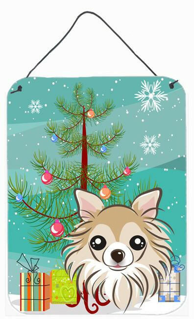 Christmas Tree and Chihuahua Wall or Door Hanging Prints BB1623DS1216 by Caroline&#39;s Treasures