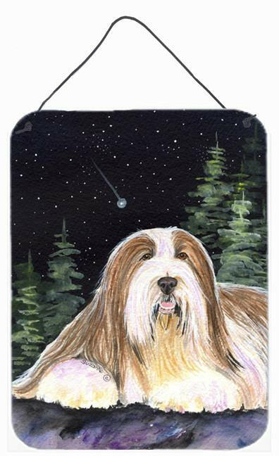 Starry Night Bearded Collie Aluminium Metal Wall or Door Hanging Prints by Caroline's Treasures