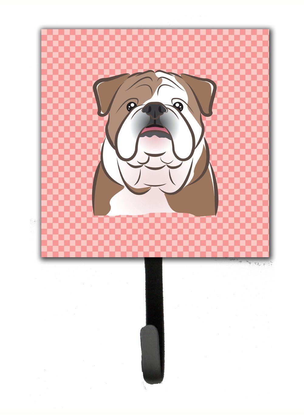 Checkerboard Pink English Bulldog  Leash or Key Holder BB1219SH4 by Caroline's Treasures