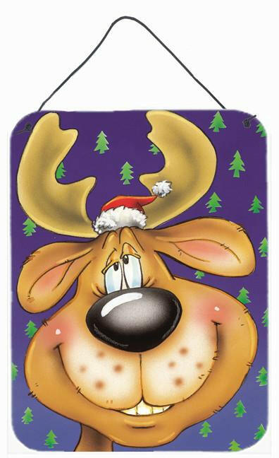 Comic Reindeer Wall or Door Hanging Prints AAH7198DS1216 by Caroline's Treasures