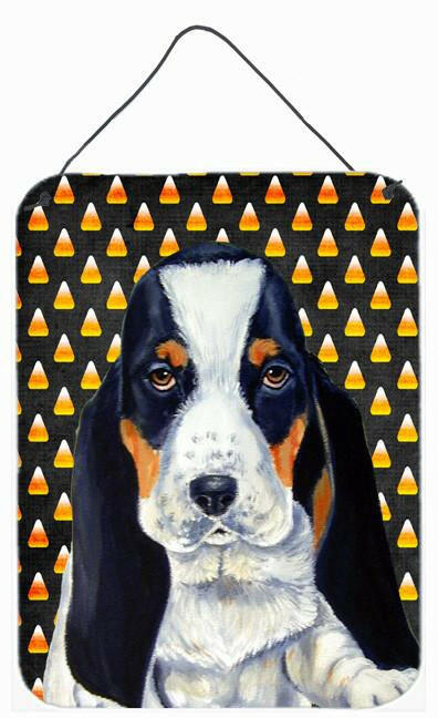 Basset Hound Candy Corn Halloween Portrait Wall or Door Hanging Prints by Caroline&#39;s Treasures