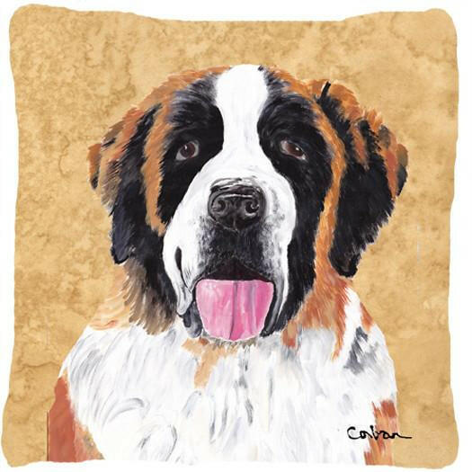 Saint Bernard Decorative   Canvas Fabric Pillow by Caroline's Treasures