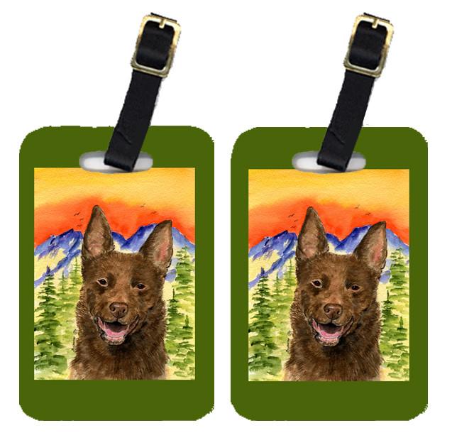 Pair of 2 Australian Kelpie Luggage Tags by Caroline&#39;s Treasures