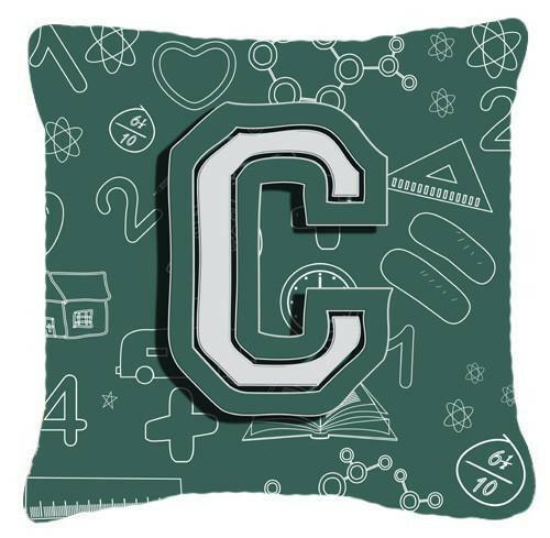 Letter C Back to School Initial Canvas Fabric Decorative Pillow CJ2010-CPW1414 by Caroline's Treasures