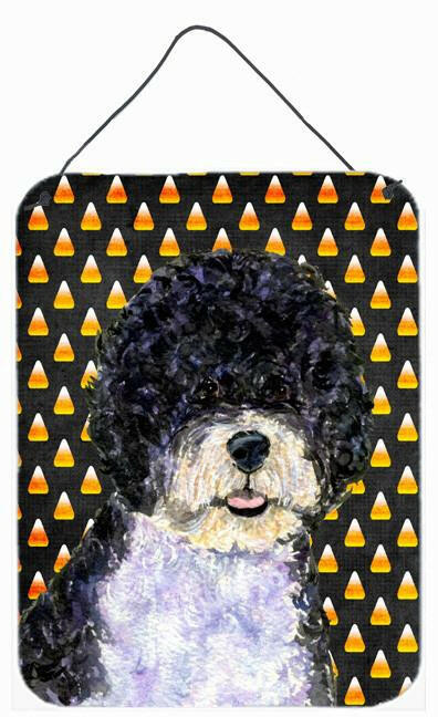 Portuguese Water Dog Candy Corn Halloween Portrait Wall or Door Hanging Prints by Caroline&#39;s Treasures