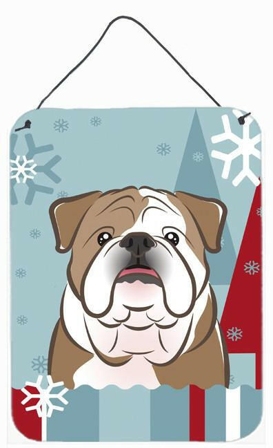 Winter Holiday English Bulldog  Wall or Door Hanging Prints BB1715DS1216 by Caroline's Treasures