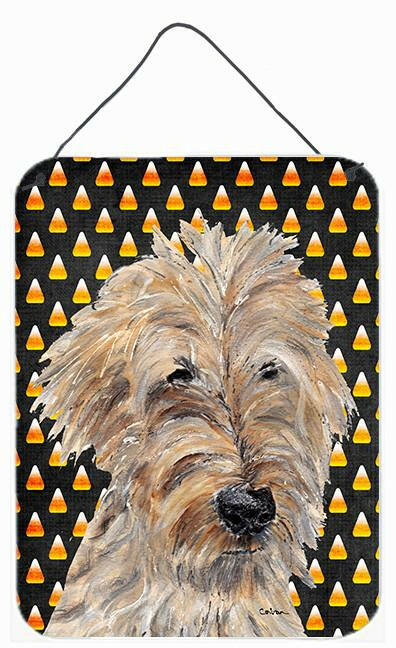 Goldendoodle Halloween Candy Corn Aluminium Metal Wall or Door Hanging Prints by Caroline's Treasures