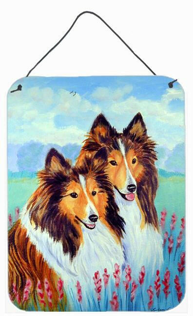 Two Sable Shelties Aluminium Metal Wall or Door Hanging Prints by Caroline's Treasures