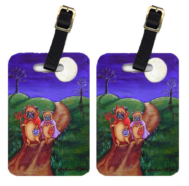 Trick or Treat Halloween Pug Luggage Tags Pair of 2 by Caroline's Treasures