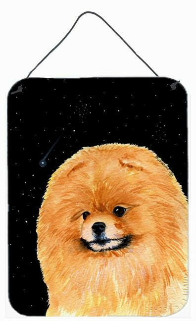 Starry Night Pomeranian Aluminium Metal Wall or Door Hanging Prints by Caroline's Treasures